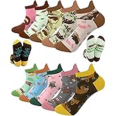 Jamntower 10 Pairs Funny Sloth Socks for Women Girls Novelty Animal Themed Low Cut No Show Casual Sock Gift Xmas Stuffers for Sloth Lover