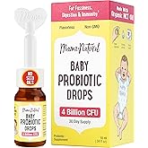 Mama Natural Baby Probiotic Drops | Pediatrician-Approved Infant Probiotic Colic Drops – Infant Gas, Constipation, Fussiness & Immune Support Supplement – 10 Strains & 4 Billion CFU with MCT Oil