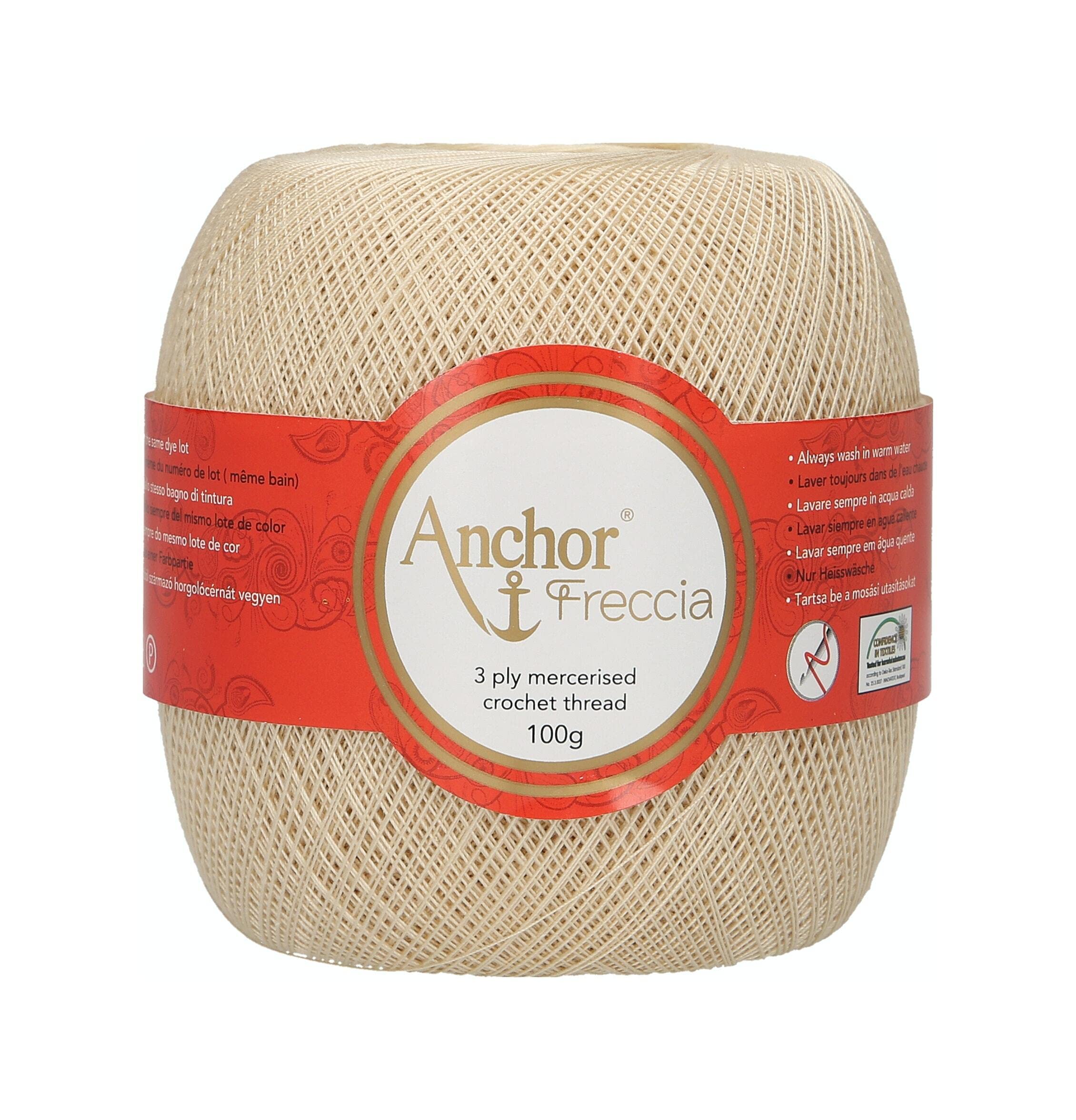 Anchor 4785025-00387 Crochet Yarn, 100% Cotton, 387, Thickness 25, 155 g