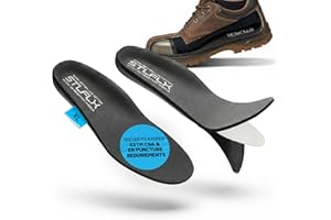 STLFLX SoleGUARDZ Shoe Insole - Non-Metallic, Puncture Resistant Insoles for Work Boots - Odor-Control, Arch Support, Shock A