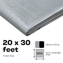 HOMESTEAD Waterproff Tarp 20' x 30', Medium Duty 10