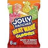 JOLLY RANCHER Heat Wave Spicy 'n Sweet Gummies, Gummy Candy Bag, 6 oz | Spicy and sweet fruit flavored gummies with bold heat, perfect for parties, sharing and movie nights.