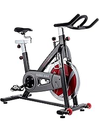 Sunny Health & Fitness SF-B1002 Belt Drive Indoor Cycling Bike, Grey