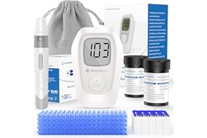 Glucoracy G-425 Glucose Monitor Kit, Blood Sugar Monitor with Glucose Meter, Lancing Device, 100 Test Strips and 100 Lancets, Blood sugar testing kit for Home Use, Diabetes Home Testing Kit