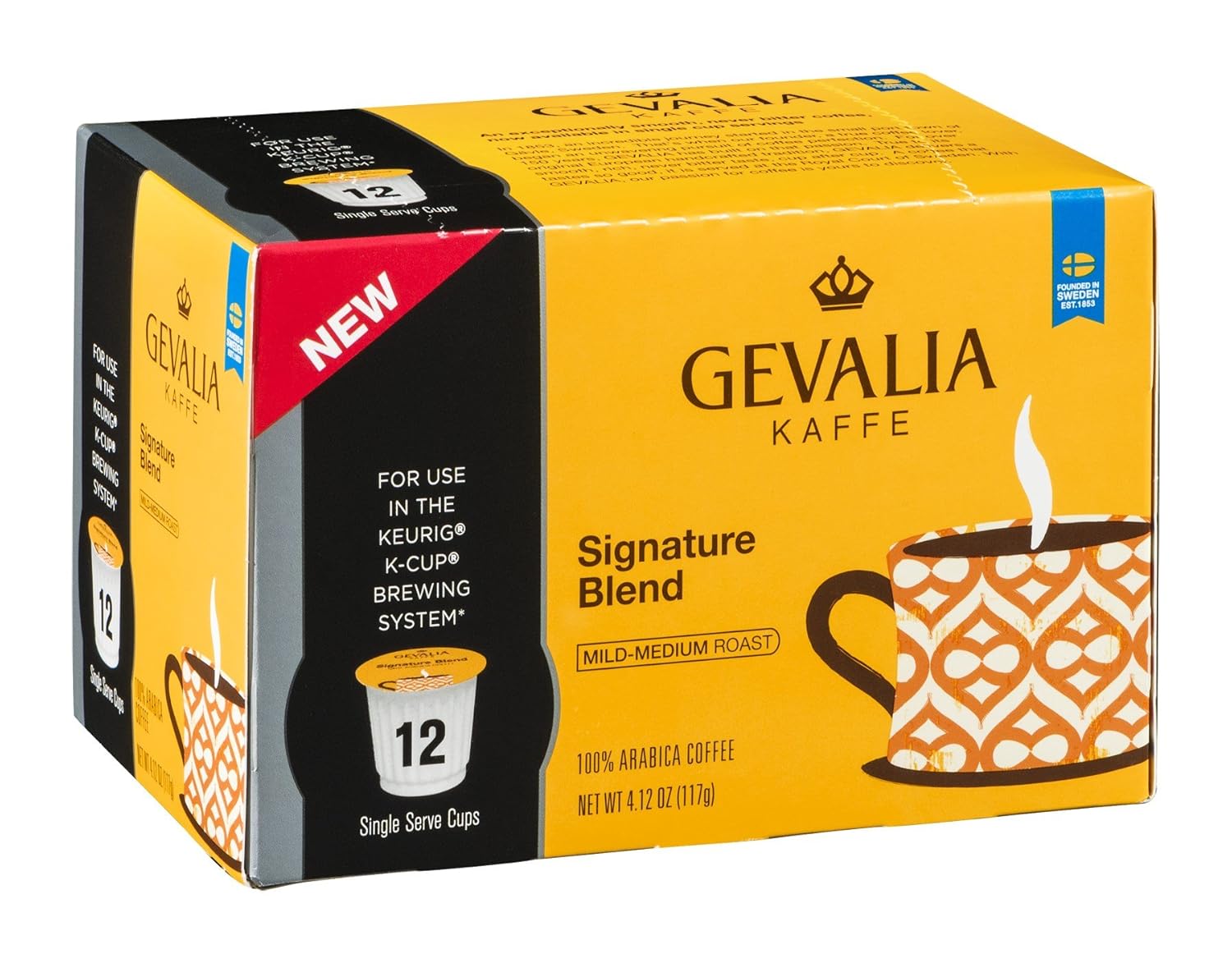 Gevalia Kaffe 100 Arabica Coffee Single Serve Cups Signature Blend 4.