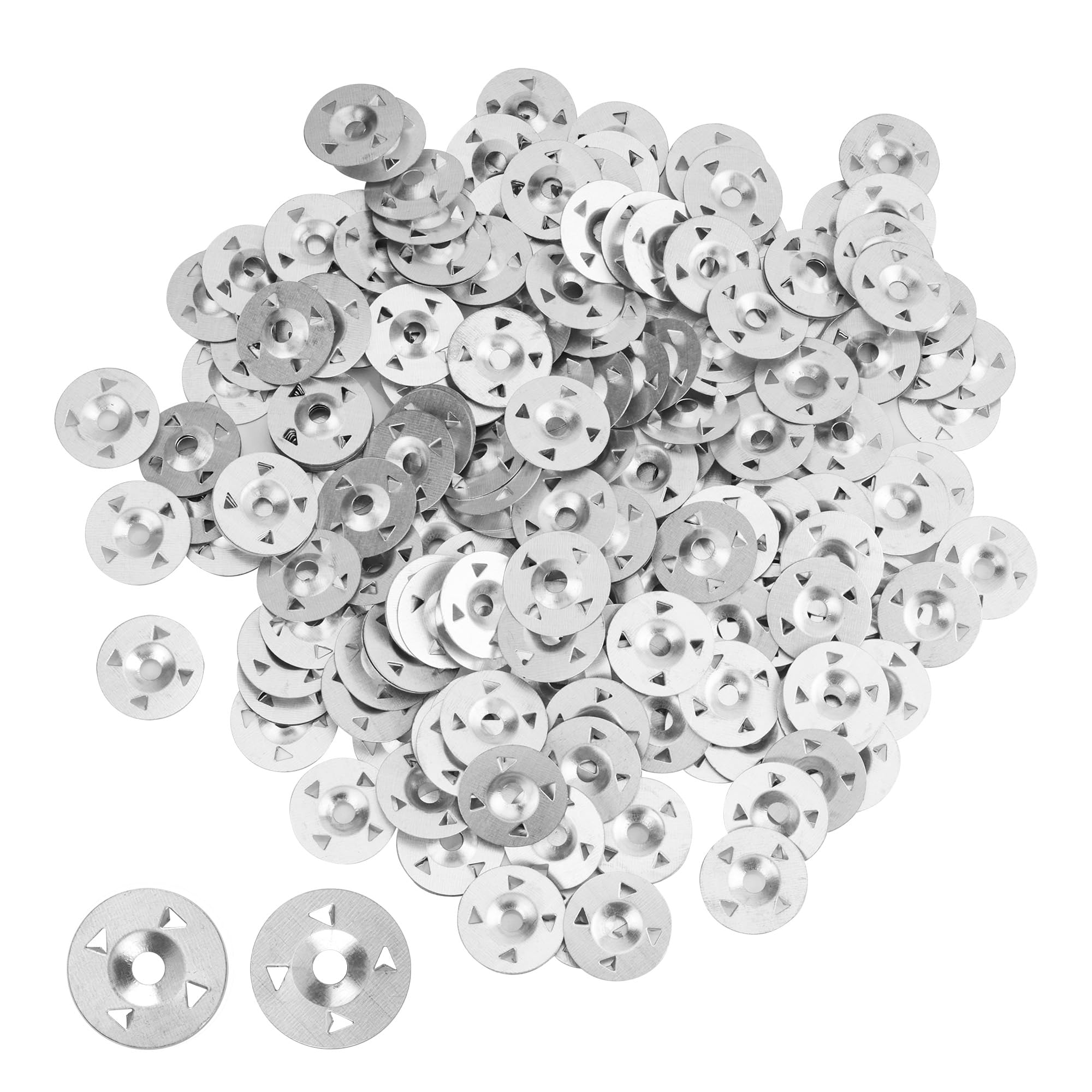 YKUKIZEE 600PCS Tile Backer Board Washers 28 mm, Easy Fix Washers, Galvanised Steel 4-Claw Insulation Washer for Insulation Boards Thermoboard Gypsum Boards