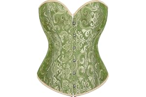 Alivila.Y Fashion Womens Vintage Floral Denim Overbust Corset Bustier Top