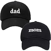 GEANBAYE Mom Hat Dad Hat with White Embroidered Classic Baseball Hat for Men Women