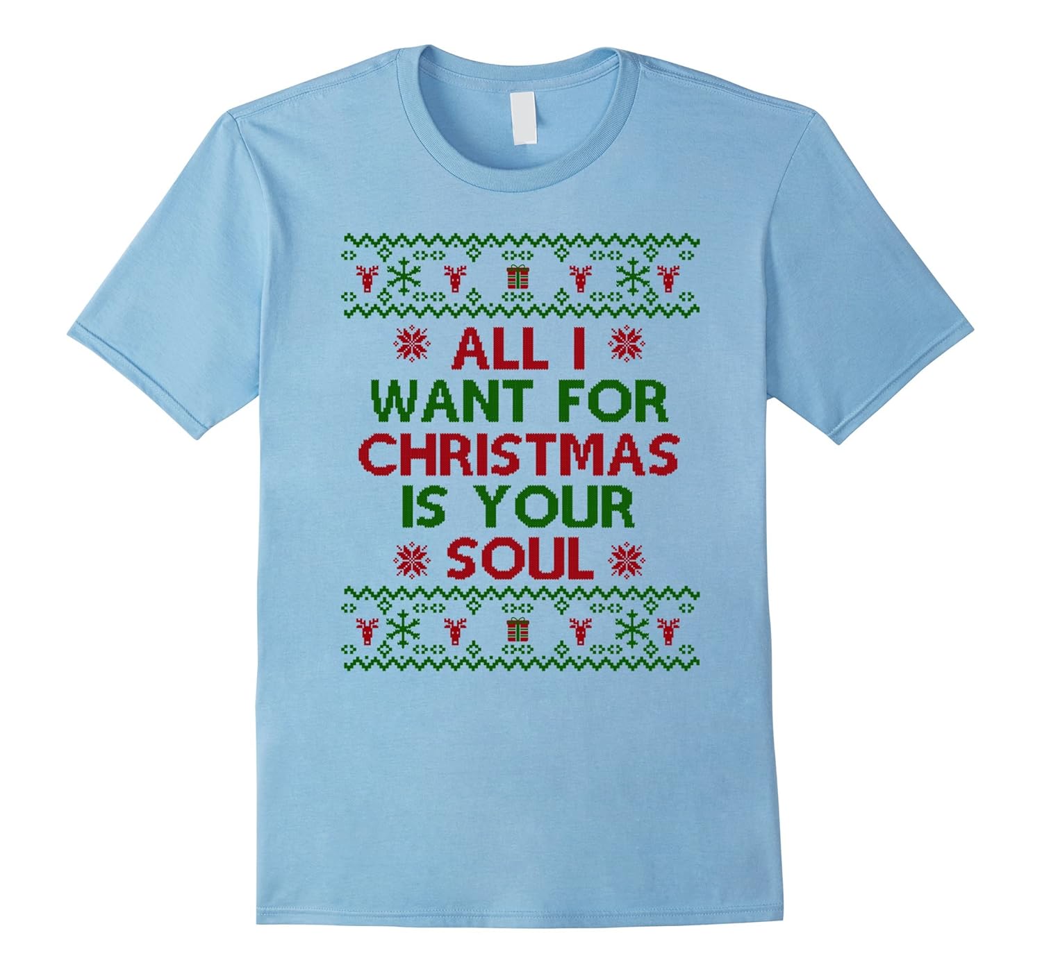 Funny Ugly Christmas Sweater Shirt Goth Want Your Soul Xmas-ANZ