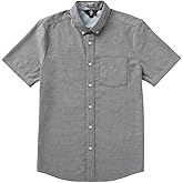 Volcom Men's Everett Oxford Short Sleeve Button Down Woven Shirt