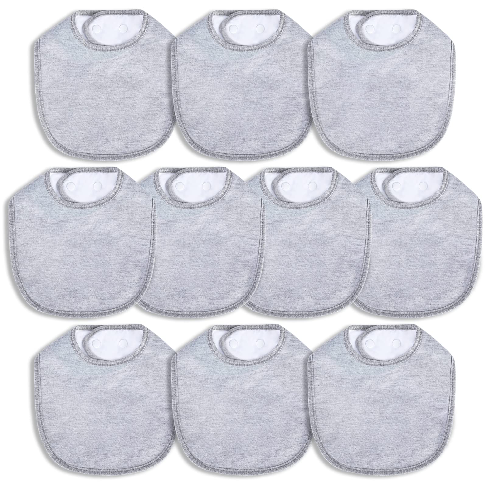 Hakochia Waterproof Baby Bibs for Boys and Girls, Soft and Absorbent 4-Layer Cotton Baby Bandana Bibs With Adjustable Snaps for Infants Newborn Feeding, Teething, Drooling,0-12 Months,10-Pack