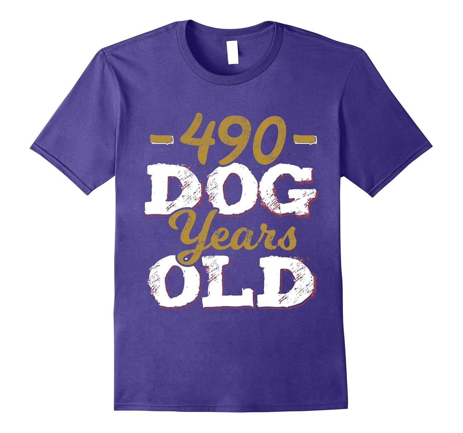 490 Dog Years Old T-Shirt Funny 70th Birthday Gag Gift-ANZ