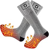 SNOW DEER Heated Socks,Electric Rechargeable Battery Heating Foot Warmer for Men Women,Winter Ski Hunting Camping Hiking Riding Motorcycle