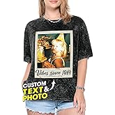 JIX & JOKY Custom T Shirts Custom Bootleg Rap Tee Shirt for Boyfriend Girlfriend Face Tshirt Custom Vintage Washed T Shirt