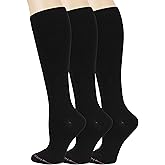 Ladies 3 Pair Pack Compression Socks Size 9-11 (Black)