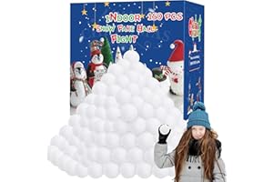Homiar 150 PCS Snow Toy Balls for Kids Indoor, Artificial Snow Kid Toys Balls, Indoor Snow Fight Ball Set, Snow Fake Balls Party Supplies Parent-Child Interactive Throwing Game