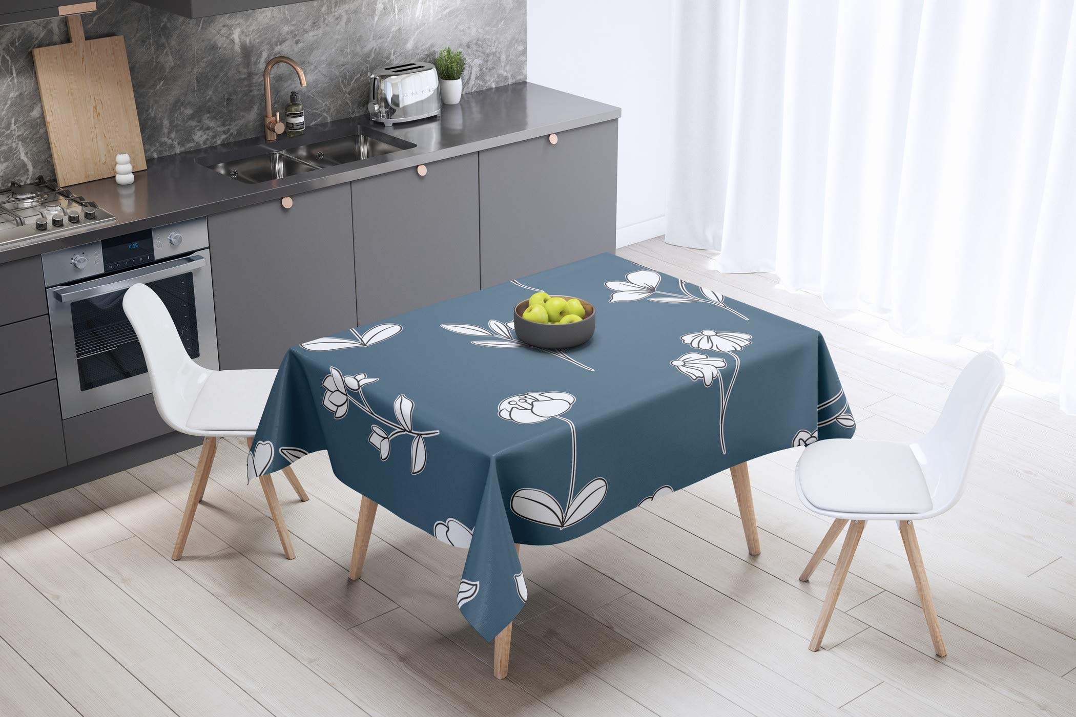 Bonamaison Kitchen Decoration, Tablecloth, 140cm x 140cm - Designed and Manufactured in Turkey