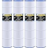 AQUALTRA Pool Filter Cartridges Compatible with CCP520, PCC130, R173578, Ultral-A7, C-7472, FC-1978, 817-0131, 178585, 130 sq. ft., 32 1/16" x 7" 4 Pack