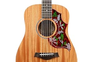 ZHRMZHG Hummingbird Pickguard for Folk Acoustic Guitar Self Adhesive, Wear-Resistant, Thickened 2.4mm - For Gibson Guitars with Pick-Compatible Design (Brown Red)