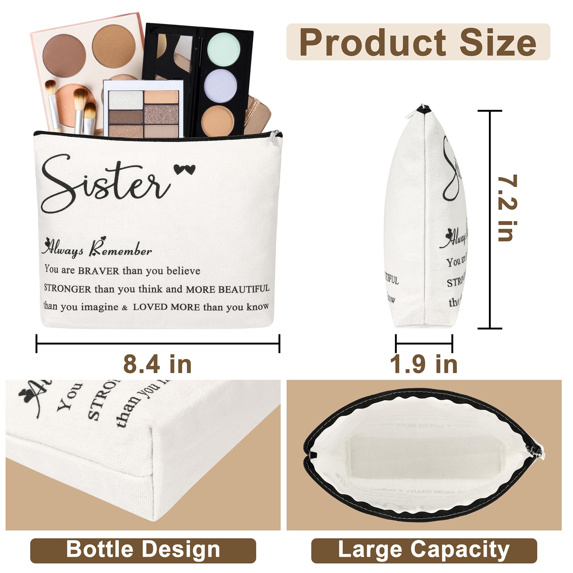 Sister Birthday Gifts, Birthday Christmas Mothers Day Gifts for Sister Sis Set of 8
