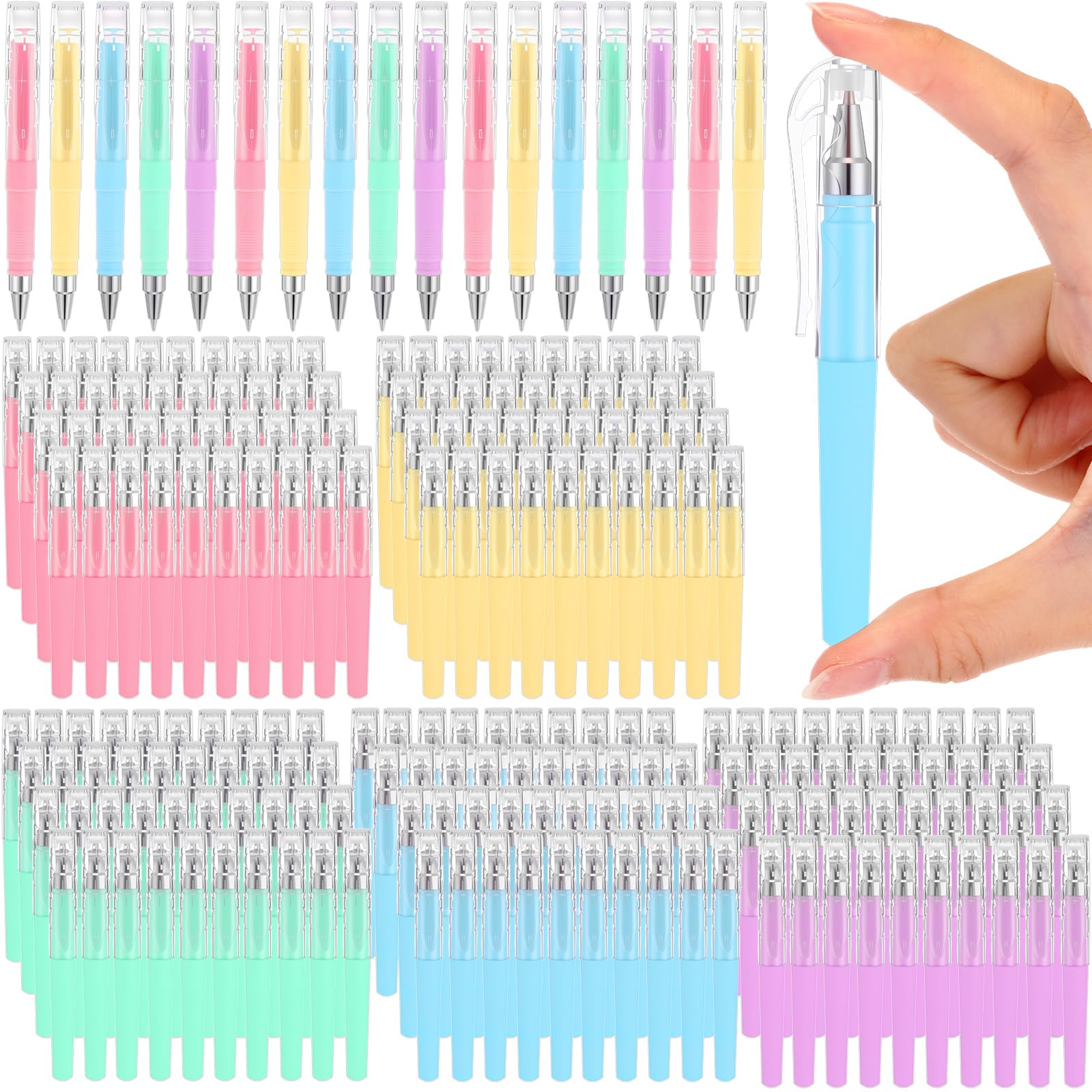 Photo 1 of Sayglossy 200 Pack Pocket Mini Pen Bulk 0.5mm Gel Pen Fine Point 4.16 Inch Pocket-sized, Quick-dry Smooth Writing for Journaling, Notebooks, Planner, Office Supplies(Macaron Color)