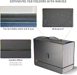 Fun storage File Organiser 24 Pockets A4 Rainbow Document Folder with Handle view 4