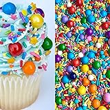 Sprinkles | Rainbow Sprinkle Mix | 8 ounces | Cake Sprinkles | Manvscakes