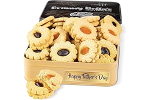 GRANNY BELLA'S FRESH DELIGHTS Linzer Cookie Gift Baskets, Homemade Fresh Bakery Cookies In Tin, Prime Candy Box Ideas, Milk Chocolates Gifts Food Delivery for Men Women Family, Assorted
