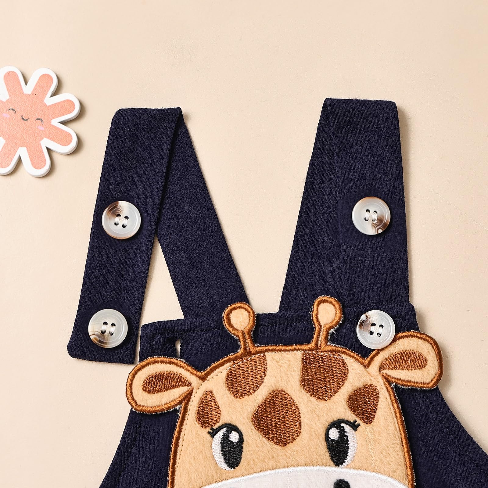 Baby Boy Clothes Newborn Outfits Stripe Romper Infant Cartoon Overall Adjustable Suspender Pants Set 0-18 Months