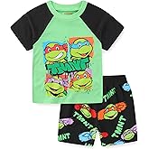 Nickelodeon Teenage Mutant Ninja Turtles Boys Short Sleeve T-Shirt and Short Set for Big Kids
