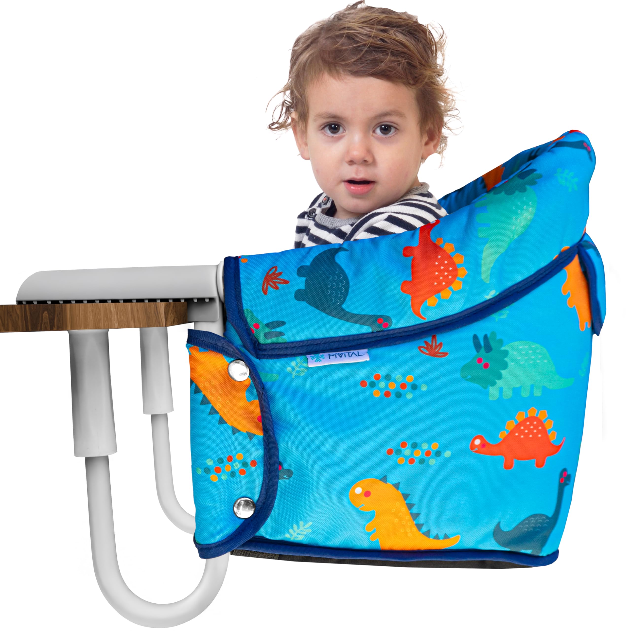 Photo 1 of Portable Hook on High Chair for Baby & Travel Toddler from 6-36 Months – Clip on Baby Seat for Table – Fast Table Chair for Travel & Dining– Including Storage Bag - Blue