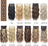 AliLeader Black Hair Extensions Clip in 20 Inches 4Pcs Synthetic Curly view 6
