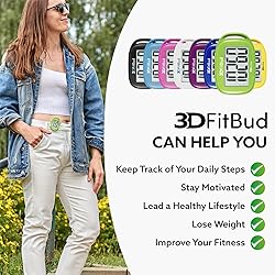 3DFitBud Simple Step Counter Walking 3D Pedometer