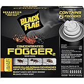 Black Flag Concentrated Fogger, 6 Count-1.25 Ounce Cans, Indoor Insecticide, 1 Pack