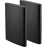 STUDIOFINIX Ultra Slim 5.25 Inch 240W Wall Mount Speakers, 8 Ohm Passive Home Theater Indoor Speakers for Bedroom, Kitchen, Living Room,Black(Pair)