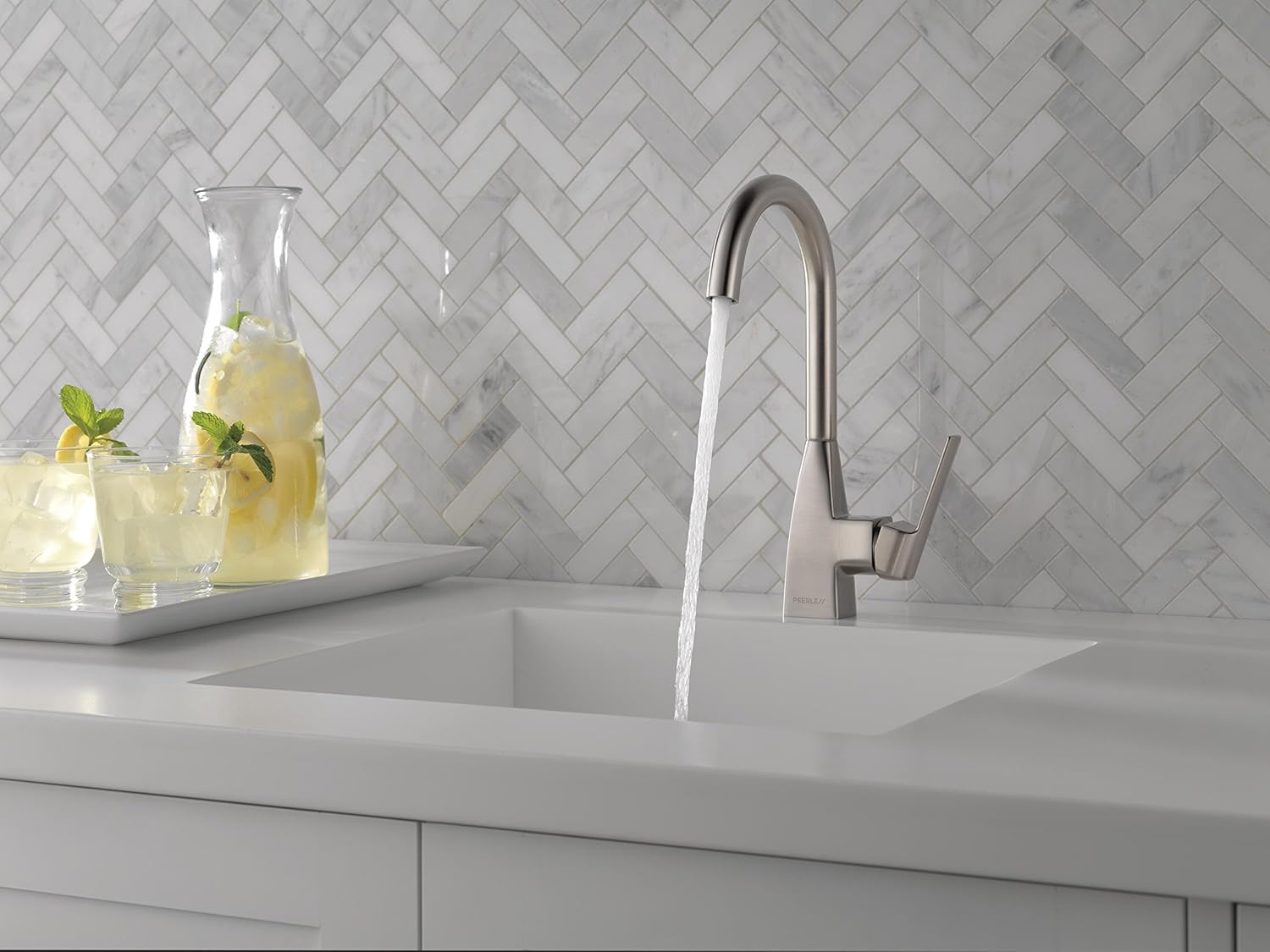 Peerless Xander Single-Handle Bar-Prep Kitchen Sink Faucet, Stainless P1819LF-SS - - 