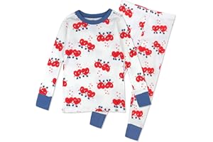 HonestBaby unisex-baby Celebration 2-piece Pajamas Sleepwear Pjs 100% Organic Cotton for Baby, Toddler, Kids