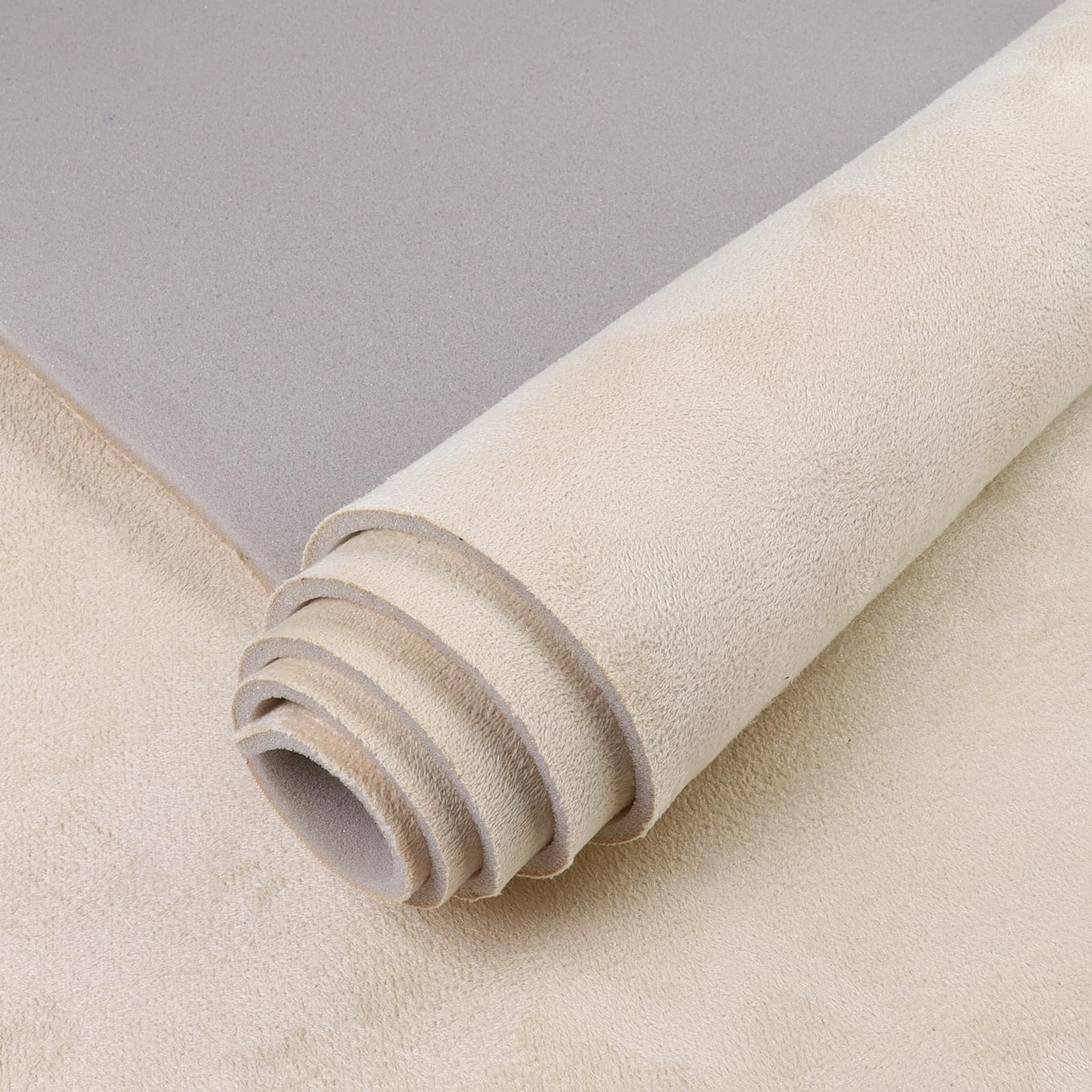 Photo 1 of  Backing Suede Headliner Repair Material Car Roof Upholstery Fabric for All Vehicles Boat Home Replacement, Beige