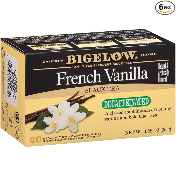 Bigelow Black tea decaffeinated french vanilla - 20ct (072310042650)