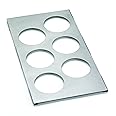 TableCraft Products T6 12.75" x 7" 6 Hole Bottle Holder, Stainless Steel Template