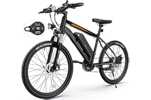 TotGuard Electric Bike, Electric Bike for Adults, 26" Ebike 350W Adult Electric Bicycles, 19.8MPH Electric Mountain Bike, 36V 374.4WH Battery, Suspension Fork, Shimano 21 Speed Gears