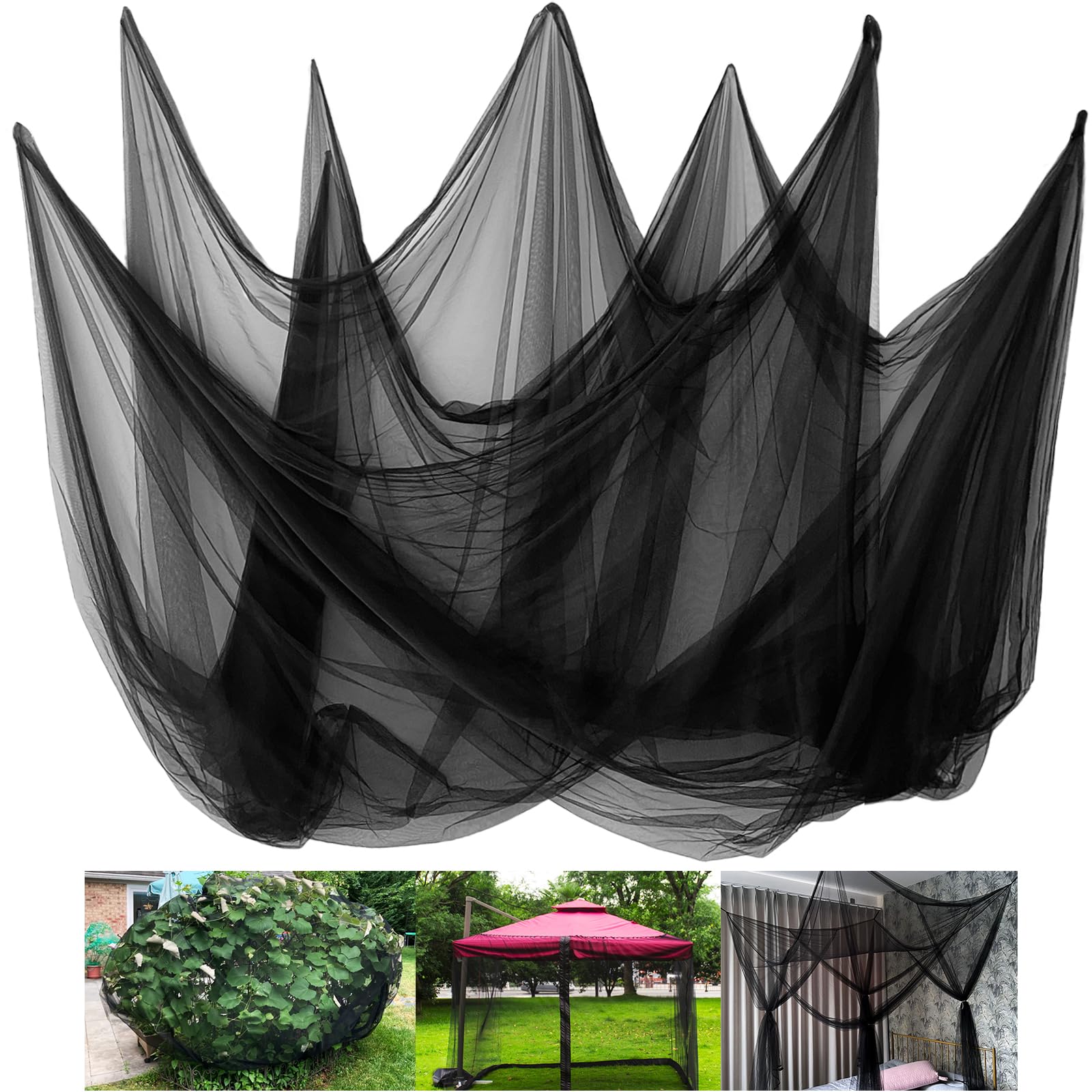 Photo 1 of Mosquito Netting,10 × 50 Ft Mosquito Mesh Screen for Patio,Fly Insect Bird Net Barrier Garden Mesh Netting for Protect Vegetables Fruits from Birds Bugs