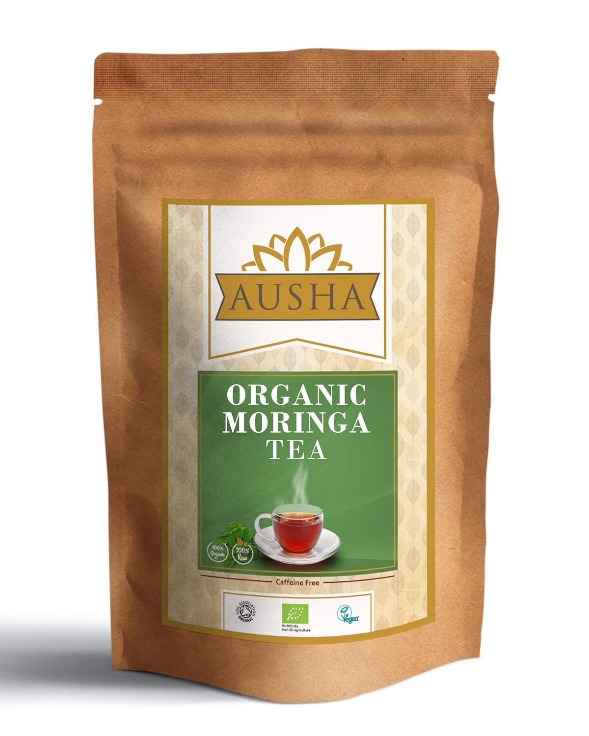 Organic Moringa Tea AUSHA 25 Tea Bags(Vegan,Alkaline,Detox,Cleanse