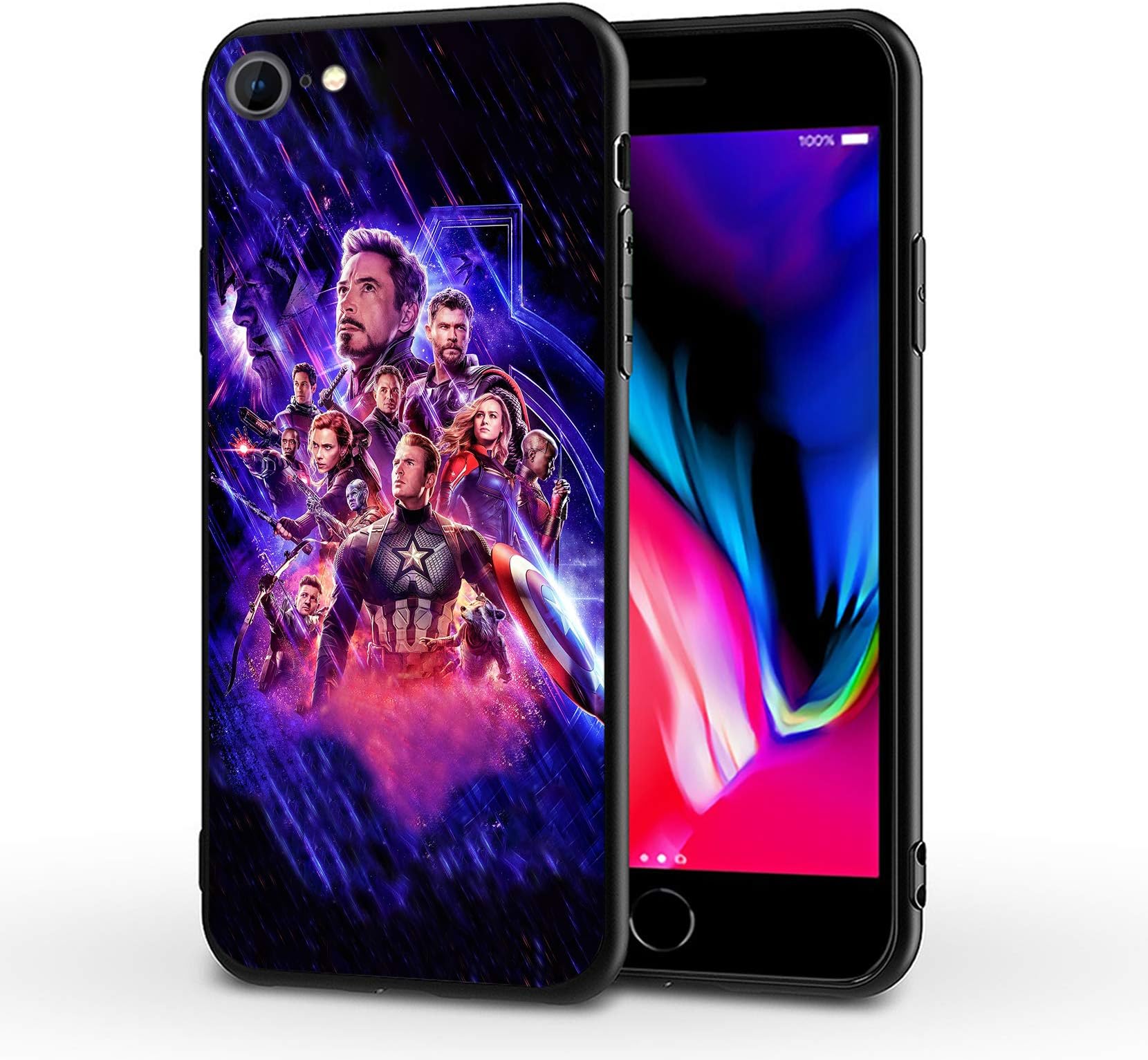 MHCOM iPhone 7 Case iPhone 8 Case iPhone SE 2020 Case Endgame Comic Design Cover Cases for iPhone 7/8/SE2 4.7" (Avengers-2019)