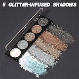 Profusion Cosmetics Onyx Gems 5 Shade Glitter Eyeshadow Palette view 4