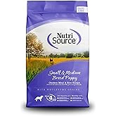 NutriSource Puppy Food for Small and Medium Breeds, Chicken Meal and Rice, 4LB
