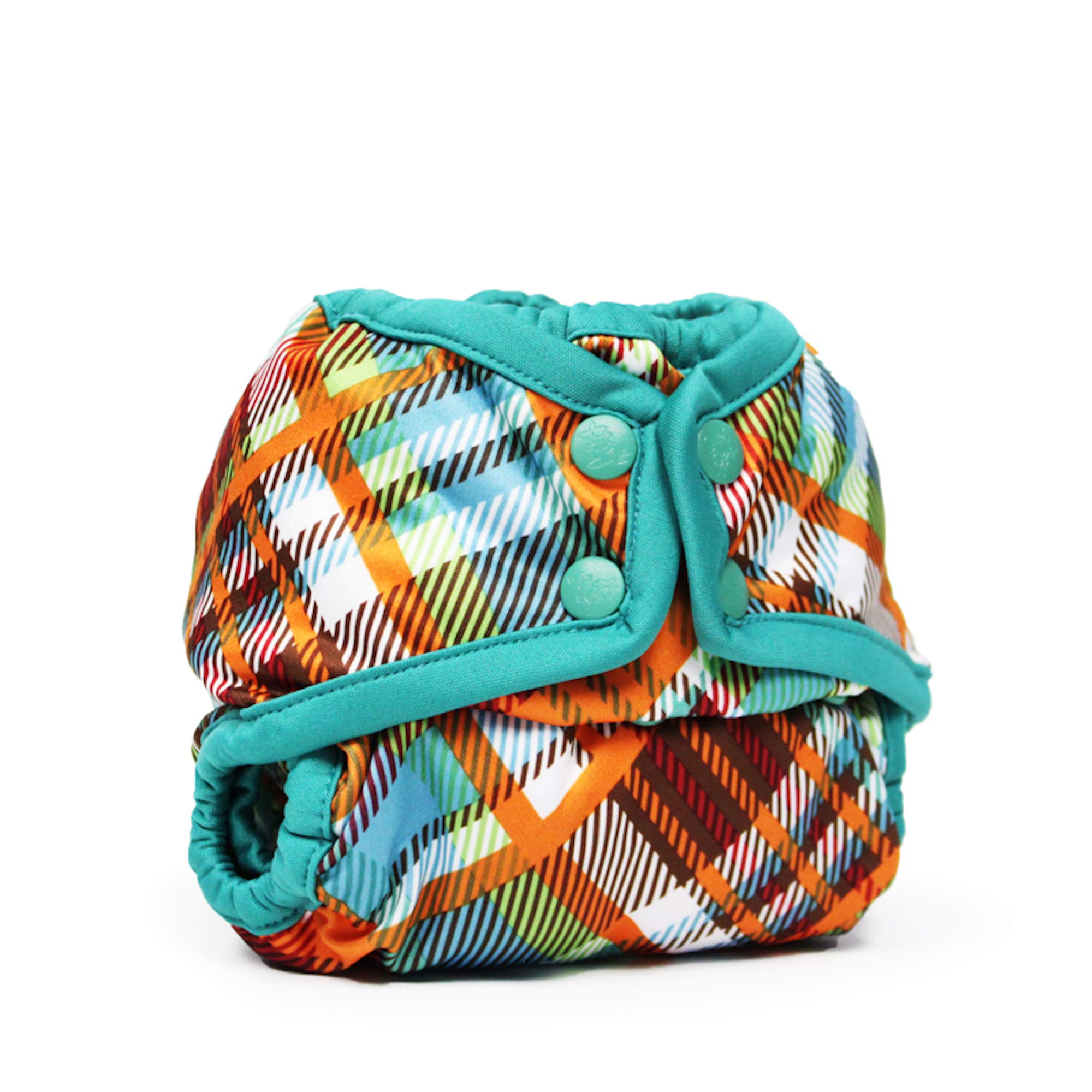 Rumparooz Newborn Snap Cloth Diaper Cover, Quinn Plaid