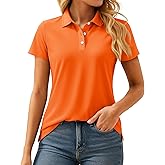 MAGCOMSEN Women's Polos Golf Shirts Short Sleeve UPF 50+ Collared Shirt Quick Dry Tennis Work Athletic Tops