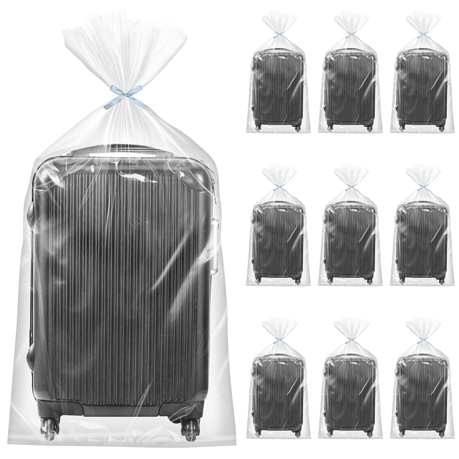 10 pcs Extra Large Clear Plastic Storage Bags, 90 * 126CM Flat Large Plastic Bags for Luggage, Suitcase, Furniture, Quilts, Plush Toys, Office Chairs