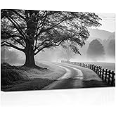 ZXHYWYM Black and White Wall Art Forest Big Tree Painting Nature Landscape Canvas Prints Modern Artwork for Living Room Office Bedroom Framed(3, (12.00" x 18.00"))